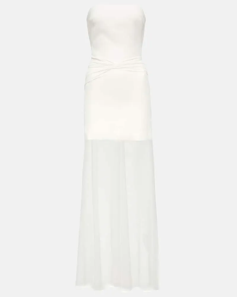 David Koma Bridal Robe aus Cady Weiß