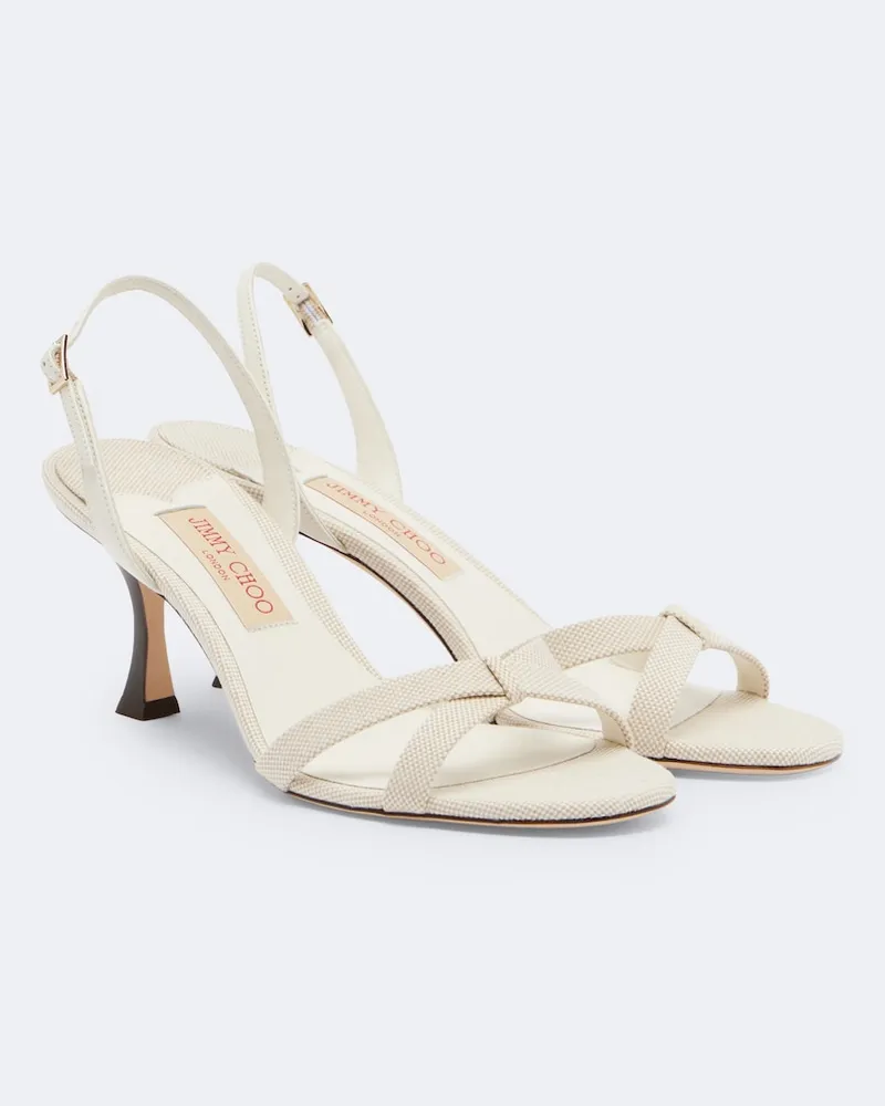 Jimmy Choo Slingback-Sandalen Elsy aus Canvas Weiß