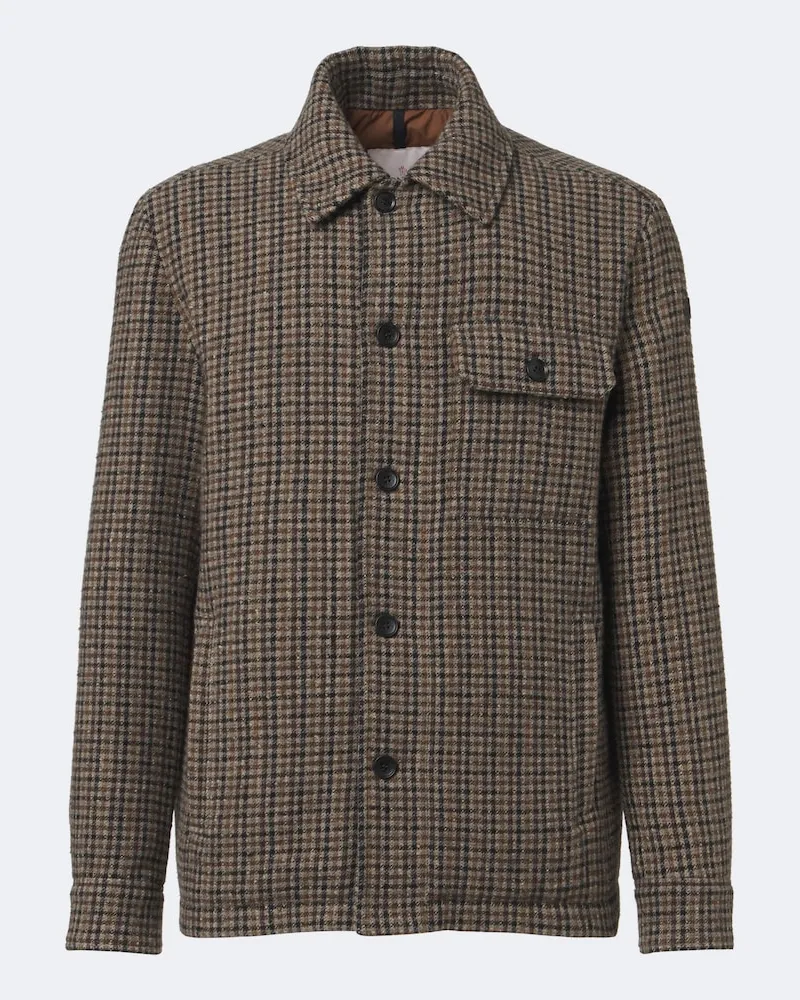Moncler Feldjacke aus Tweed Braun