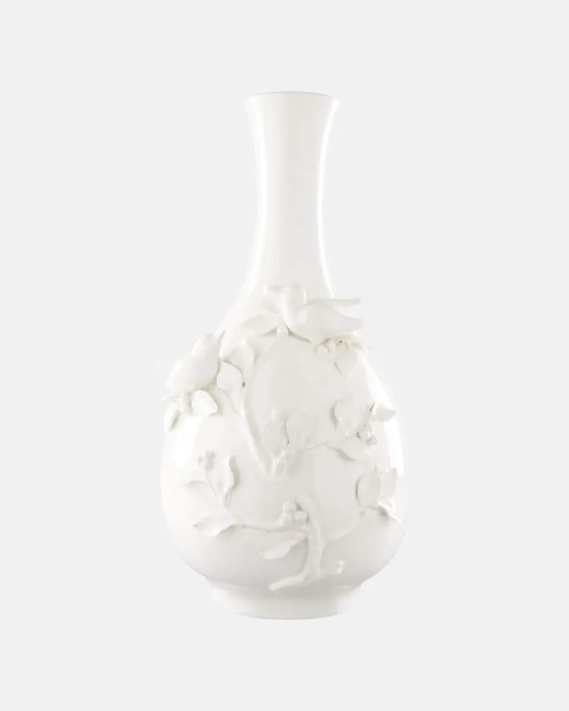 POLSPOTTEN Vase 3D Birds Weiß