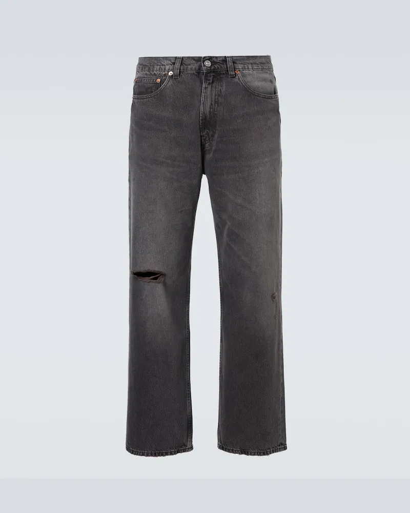 Our Legacy Wide-Leg Distressed Jeans Third Cut Grau