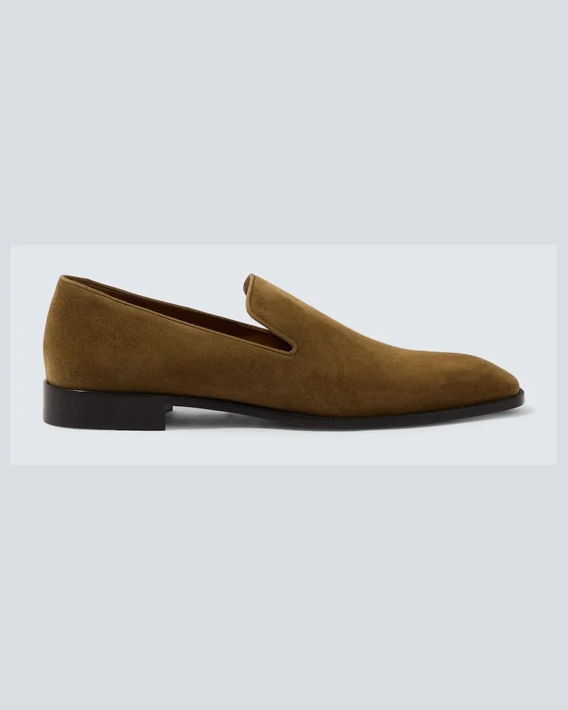 Christian Louboutin Loafers Danny Flex aus Veloursleder Braun