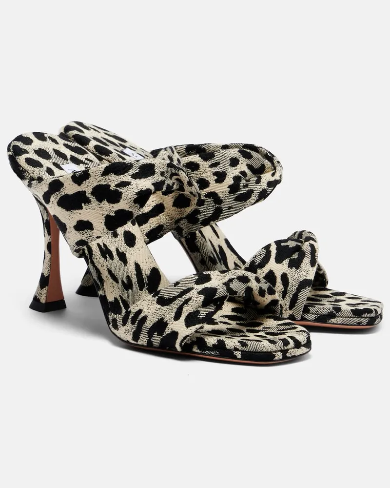 Aquazzura Bedruckte Sandalen Twist 95 Beige