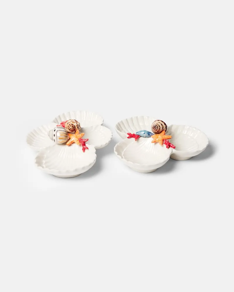 Les-Ottomans Set aus zwei Vorspeisentellern Multicolor