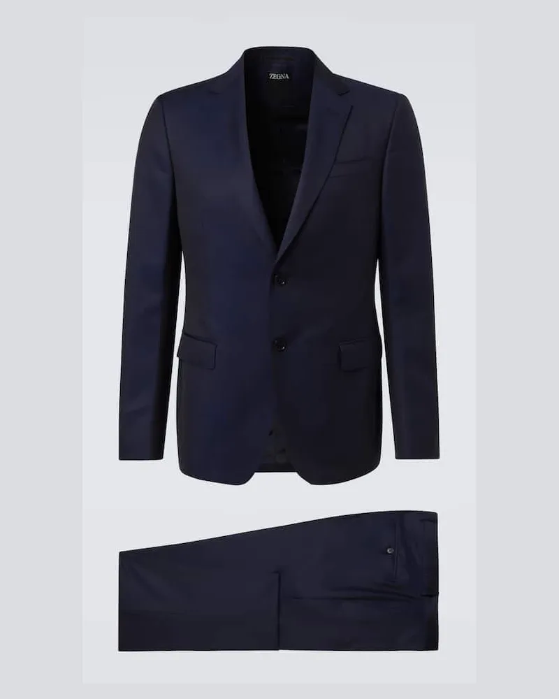 Ermenegildo Zegna Anzug aus Wolle und Mohair Blau