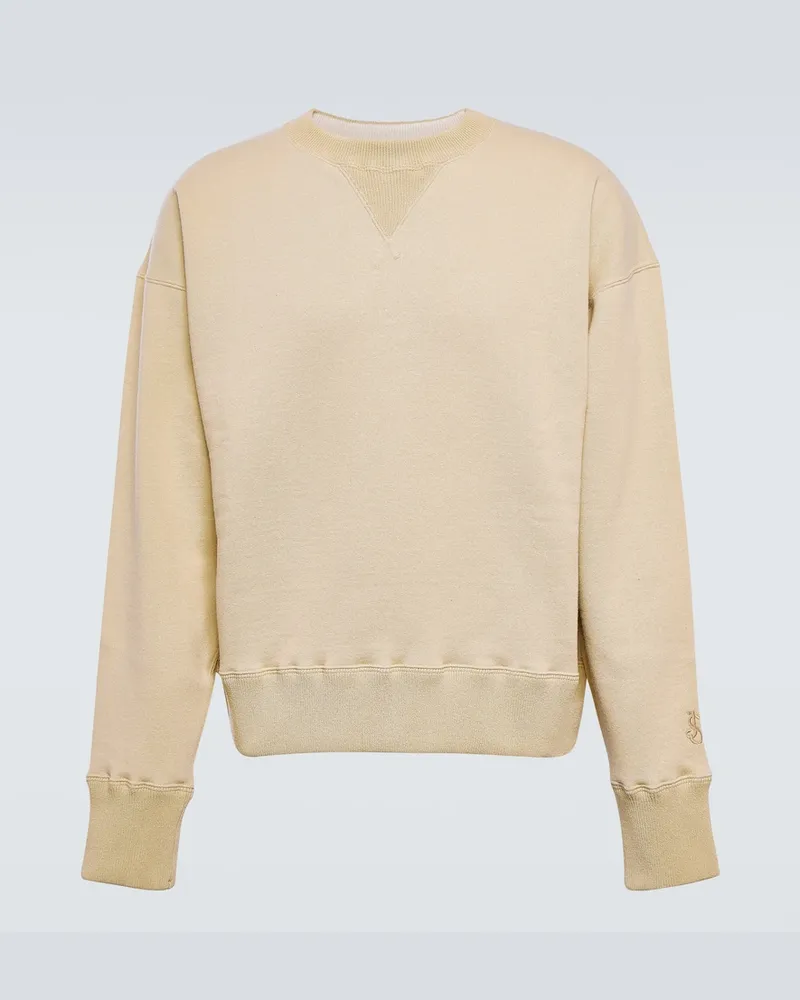 Jil Sander Sweatshirt aus Baumwolle und Kaschmir Weiß