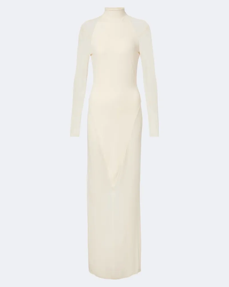 Alaïa Alaïa Maxikleid aus Jersey Weiß