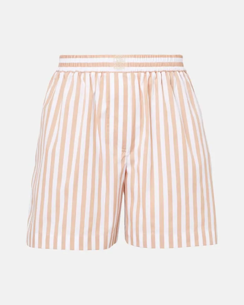 Brunello Cucinelli Bermuda-Shorts aus Baumwolle und Seide Weiß