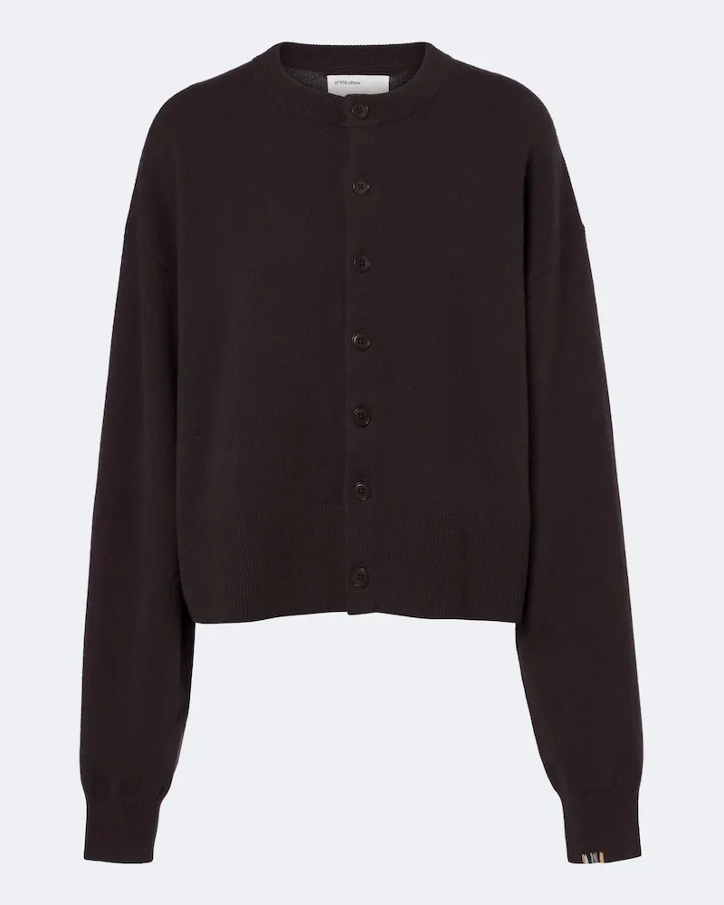 extreme cashmere Cardigan N°170 Chou aus einem Kaschmirgemisch Braun