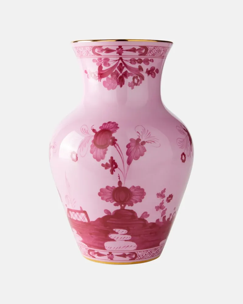 Ginori 1735 Vase Oriente Italiano Ming Rosa
