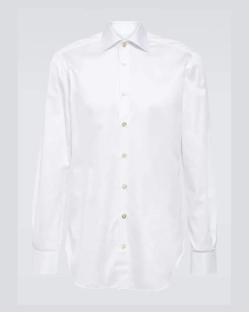 Kiton Hemd aus Baumwolle Weiã