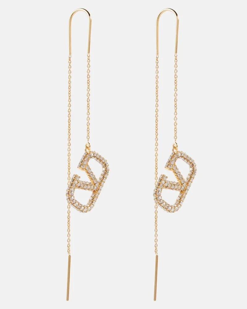 Valentino Garavani Ohrringe VLogo Signature mit Kristallen Gold