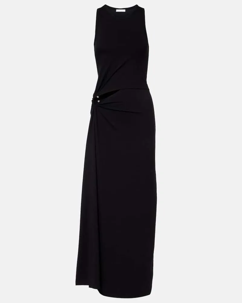 Paco Rabanne Robe aus einem Baumwollgemisch Schwarz