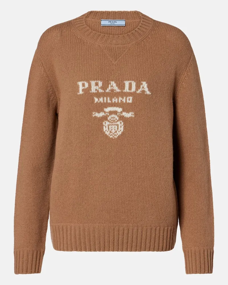 Prada Pullover aus Wolle und Kaschmir Braun