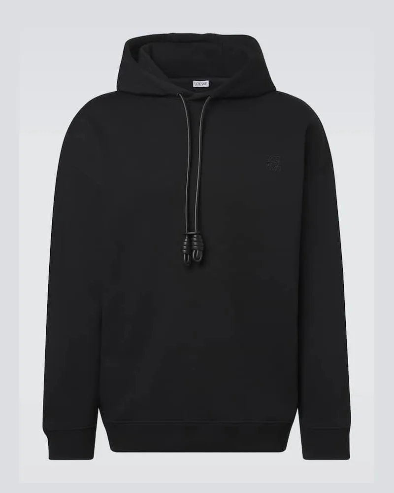 Loewe Hoodie Anagram aus Baumwoll-Jersey Schwarz