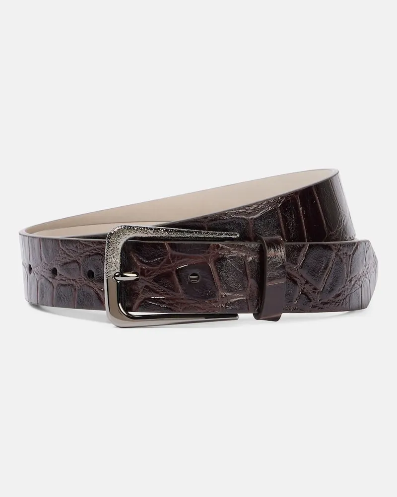 Brunello Cucinelli Gürtel aus Leder Braun