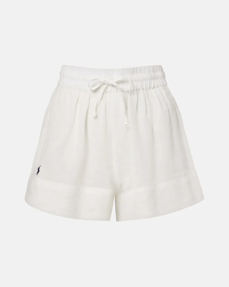 Ralph Lauren Bermuda-Shorts aus Baumwolle und Leinen Weiß