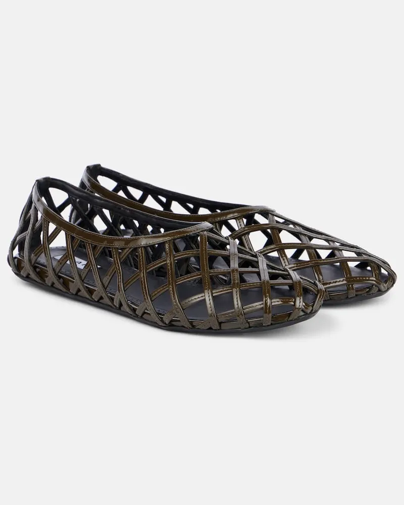 Alaïa Alaïa Ballerinas Cage aus Lackleder Grün