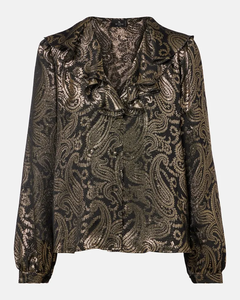 Etro Bluse aus einem Seidengemisch Gold