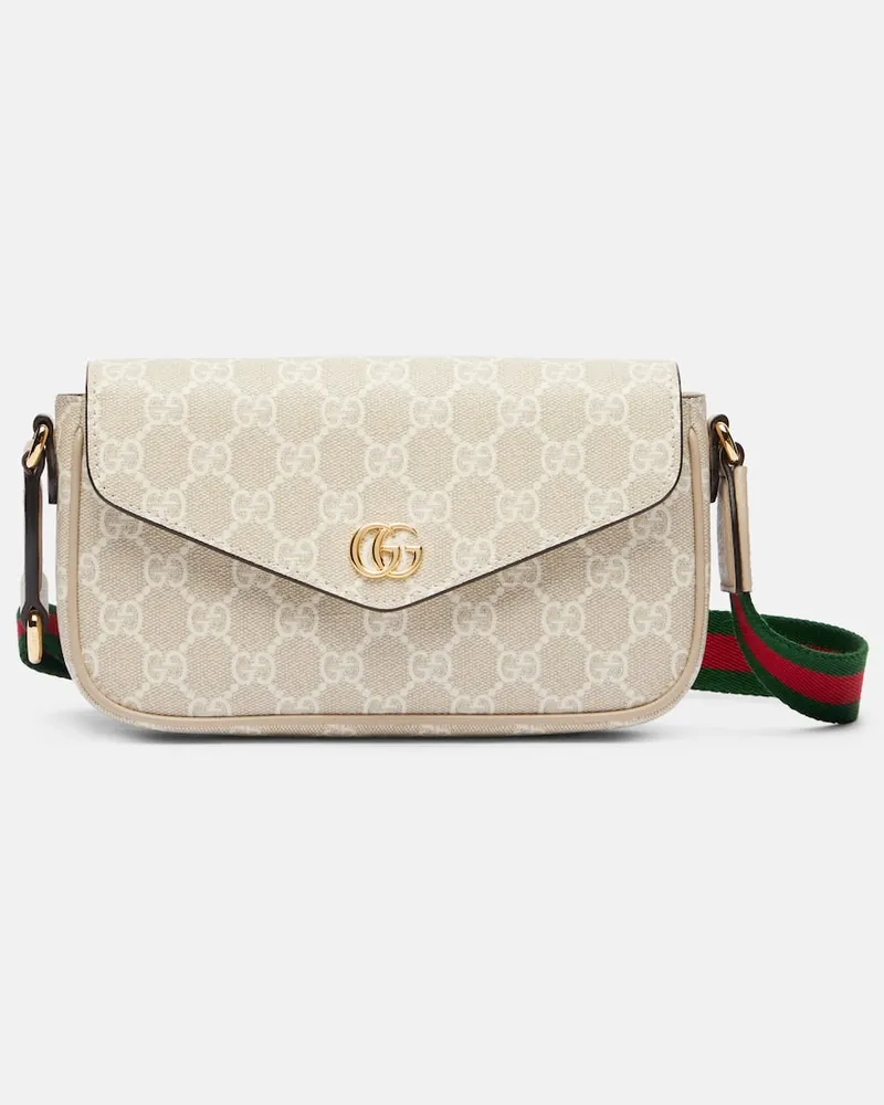 Gucci Schultertasche Ophidia aus Canvas Beige