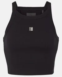 Givenchy Cropped-Top 4G aus Jersey Schwarz