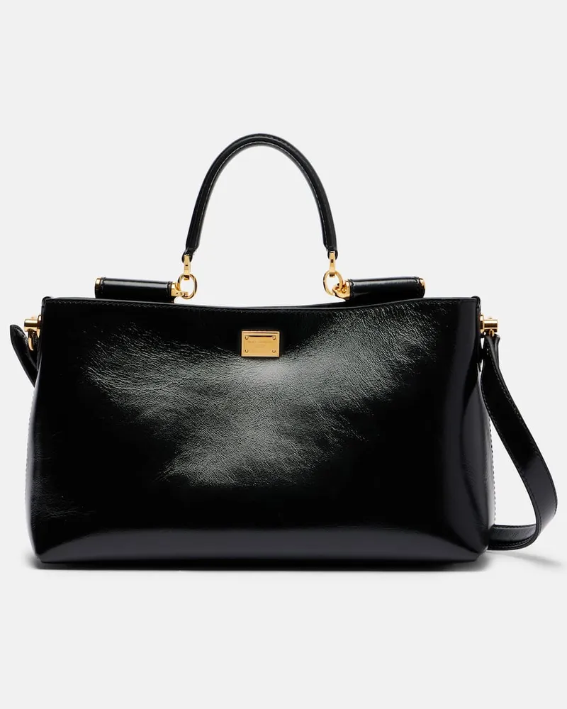 Dolce & Gabbana Tote Bag Vittoria aus Leder Schwarz