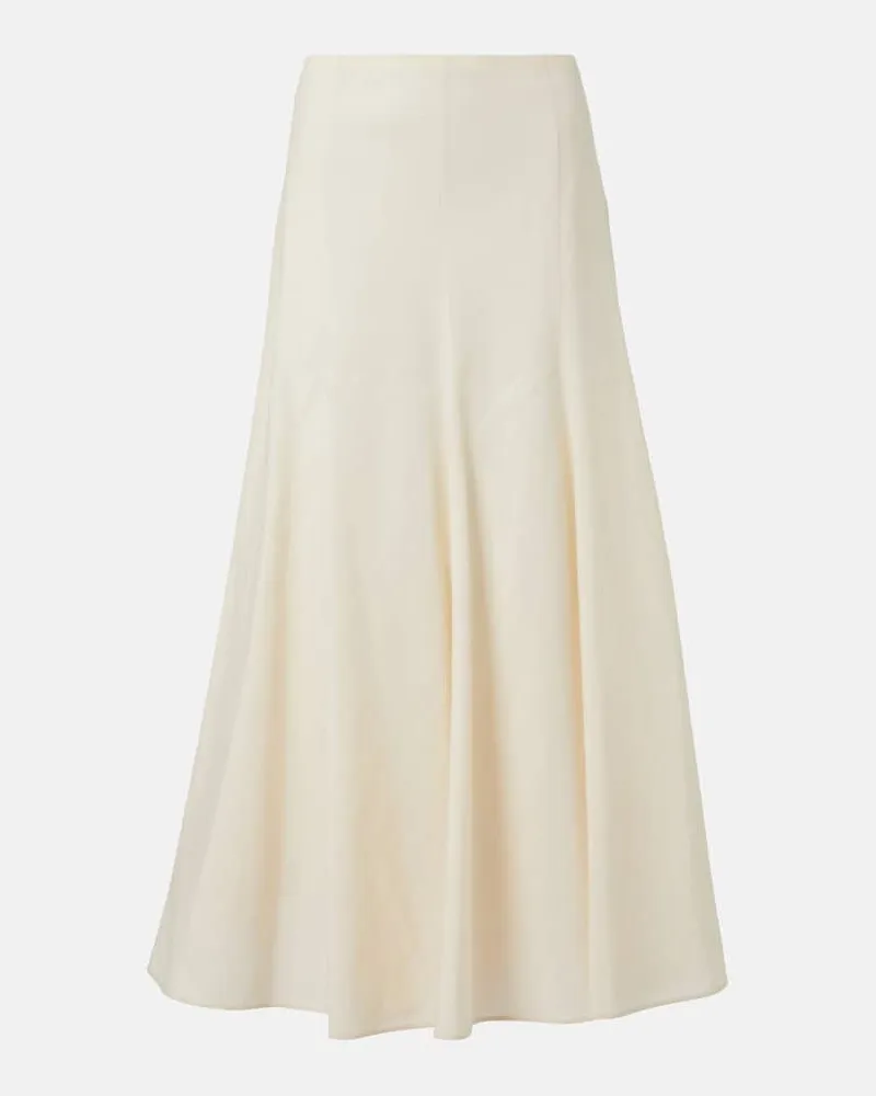 KHAITE Maxirock Lenno aus Seide und Baumwolle Neutral
