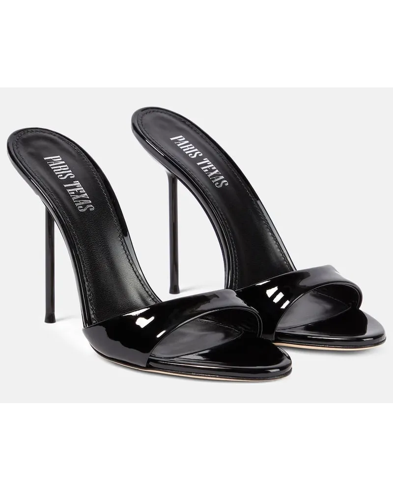 Paris Texas Pantoletten aus Lackleder Schwarz
