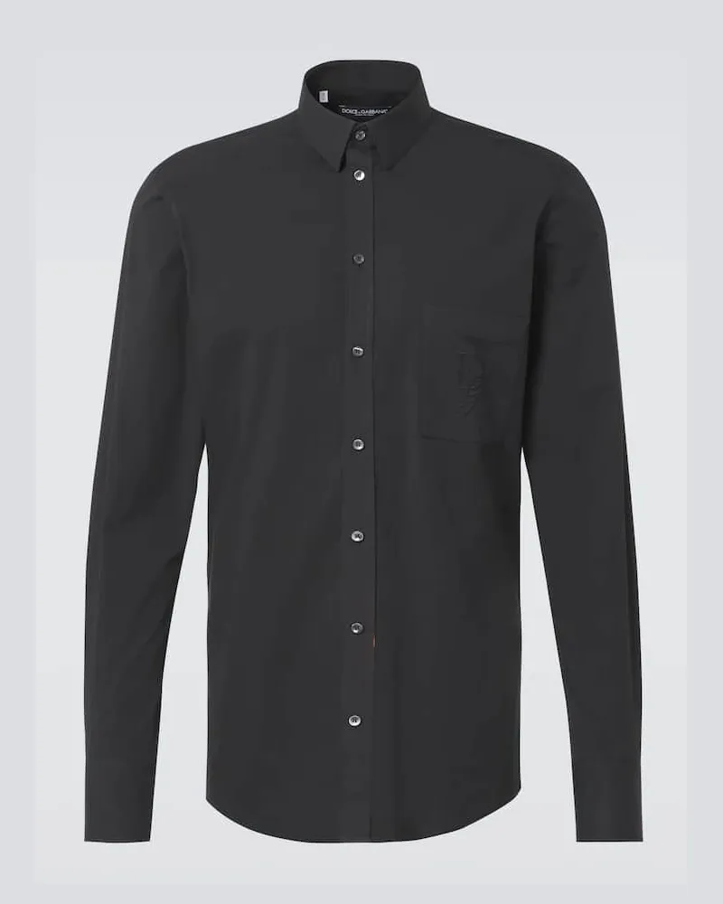 Dolce & Gabbana Hemd aus einem Baumwollgemisch Schwarz