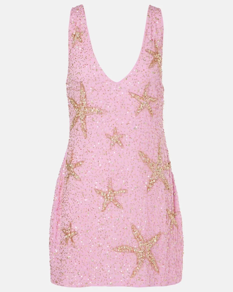 RIXO Minikleid Christabel mit Pailletten Pink