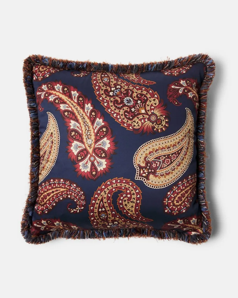 Etro Kissen aus Baumwolle Blau
