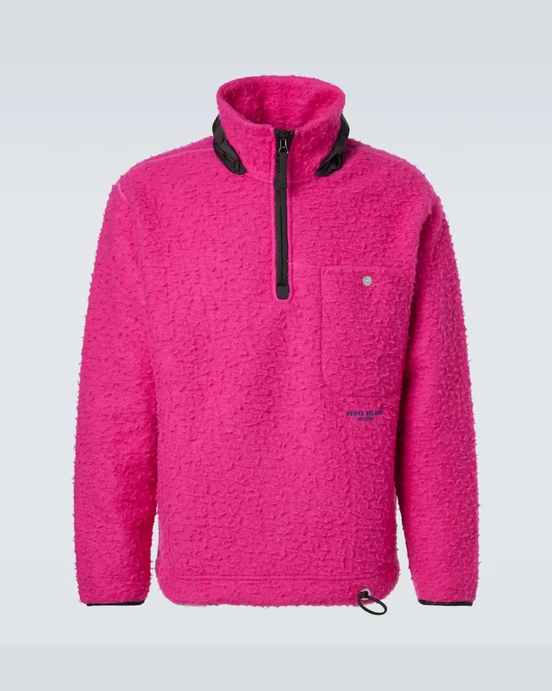 Stone Island Pullover Marina aus Fleece Rosa