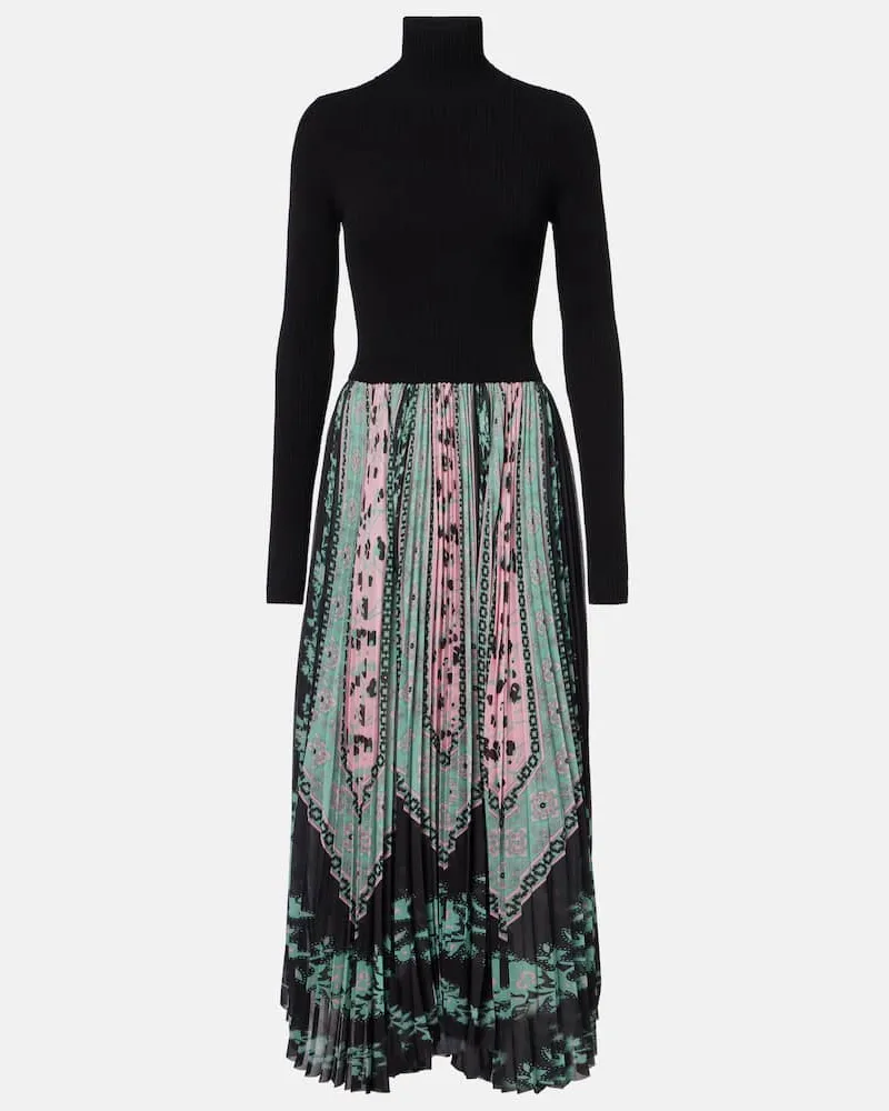 La DoubleJ Midikleid Moondance aus Satin Schwarz