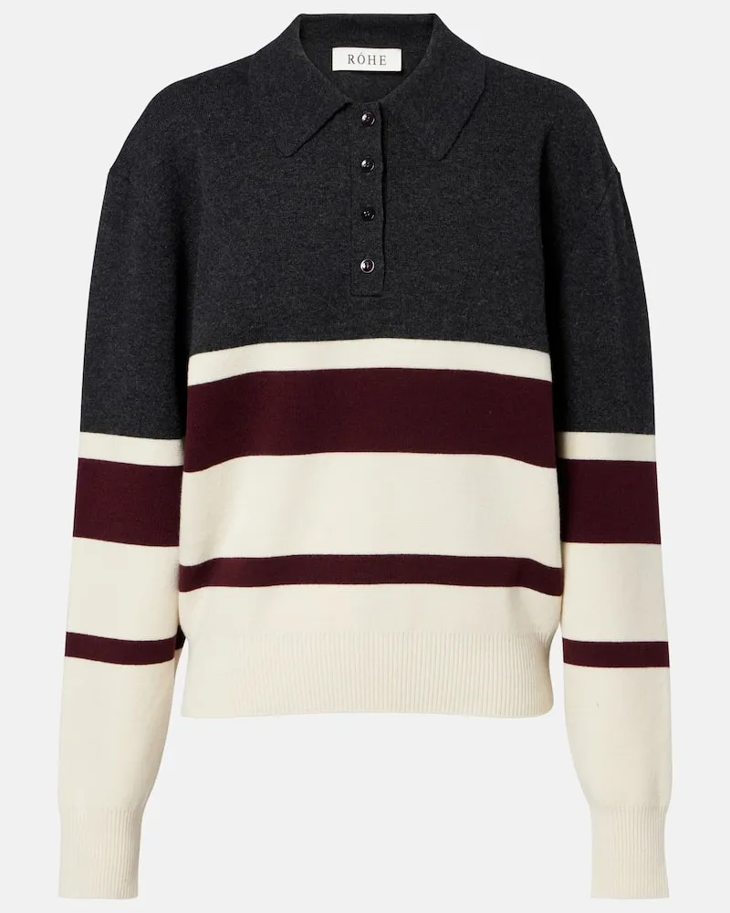 Róhe Róhe Polopullover aus Wolle und Kaschmir Multicolor