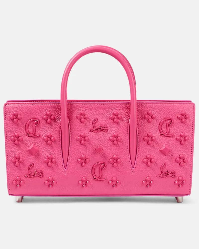 Christian Louboutin Verzierte Schultertasche Paloma aus Leder Rosa