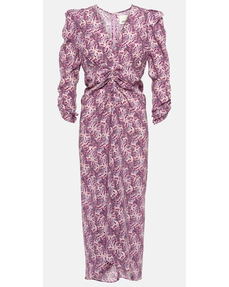 Isabel Marant Midikleid Albini aus einem Seidengemisch Lila