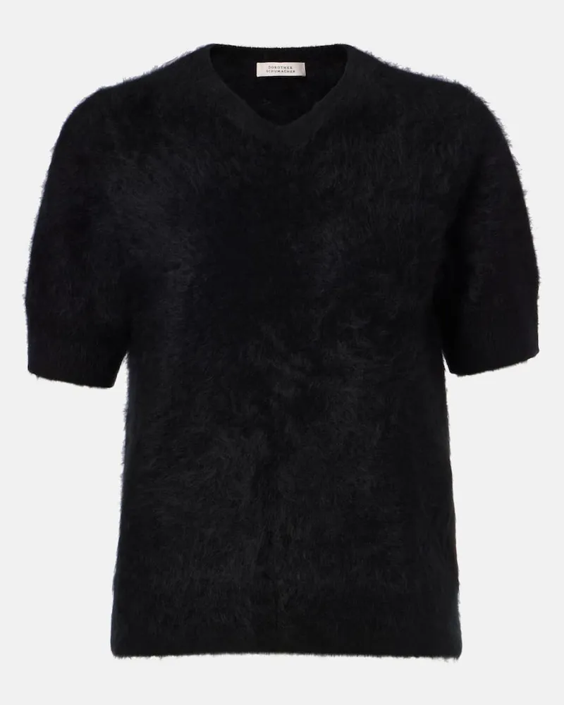 Dorothee Schumacher Pullover Fluffy Luxury aus Kaschmir Schwarz