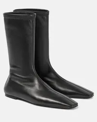 Totême Stiefel Sock aus Leder Schwarz