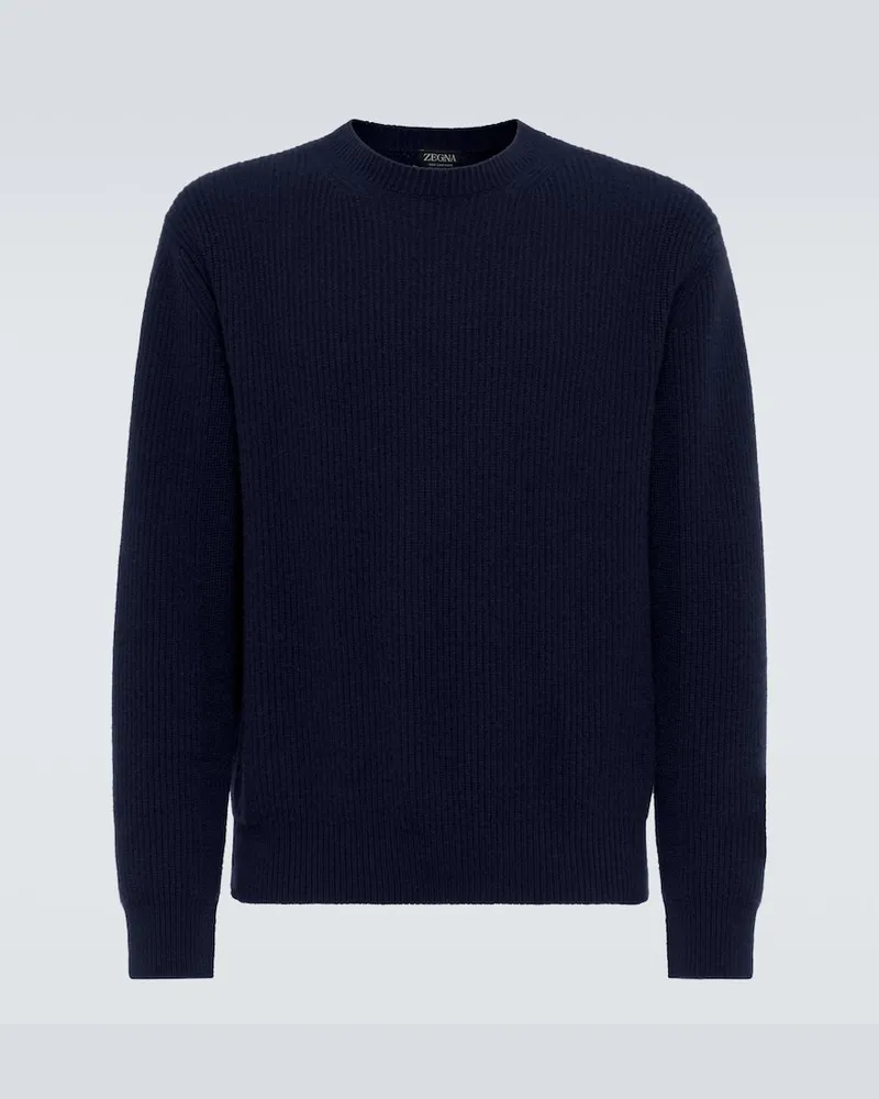 Ermenegildo Zegna Pullover aus Kaschmir Blau