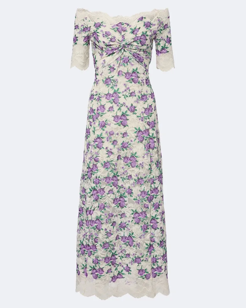 Paco Rabanne Maxikleid aus Spitze Multicolor