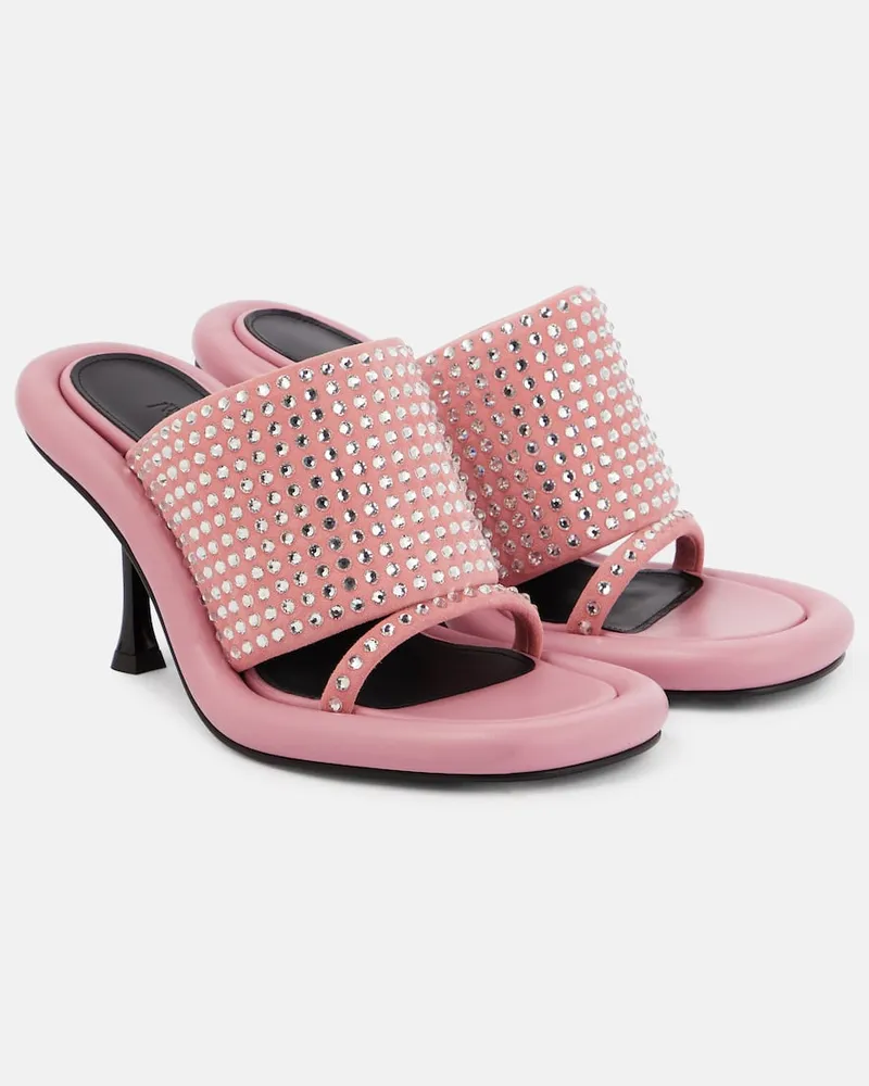 J.W.Anderson Verzierte Pantoletten Bumper-Tube Rosa