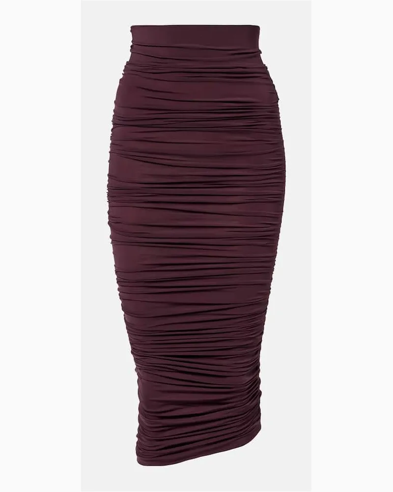 Wolford High-Rise-Midirock Violett