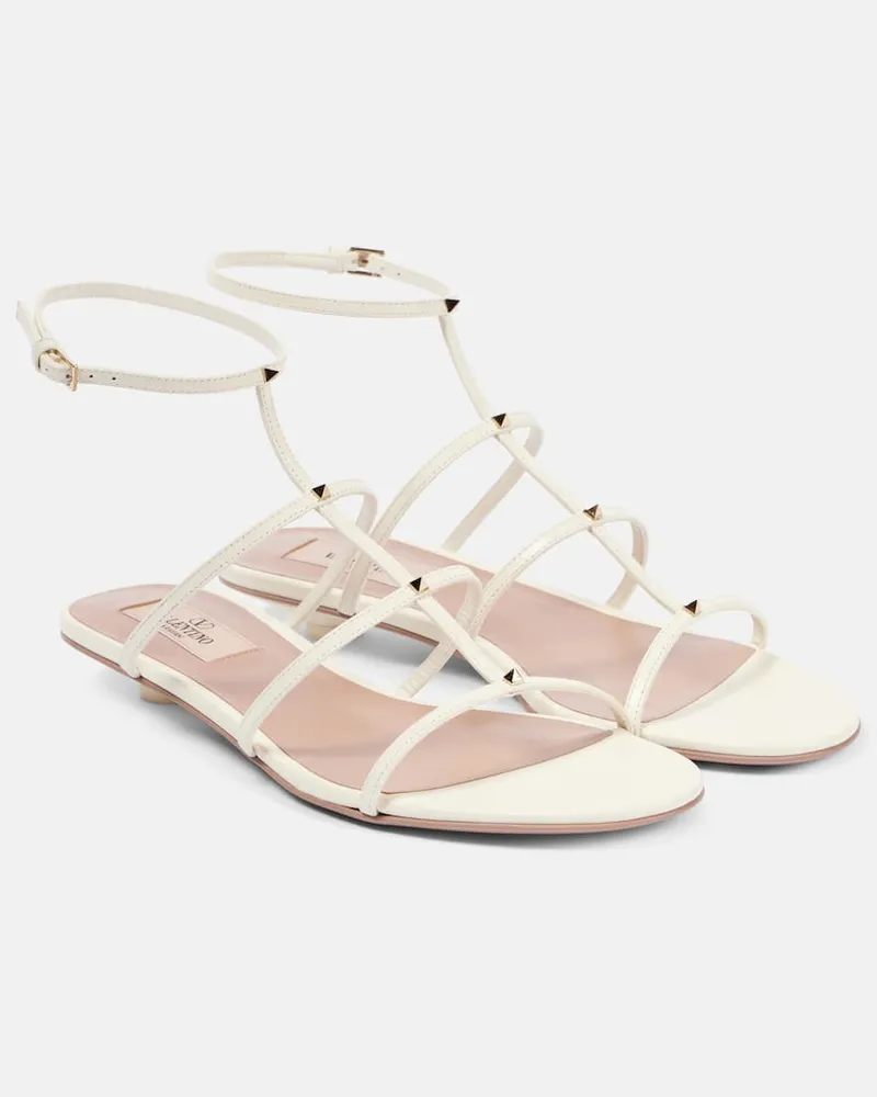 Valentino Garavani Sandalen Rockstud Wispy aus Leder Weiã