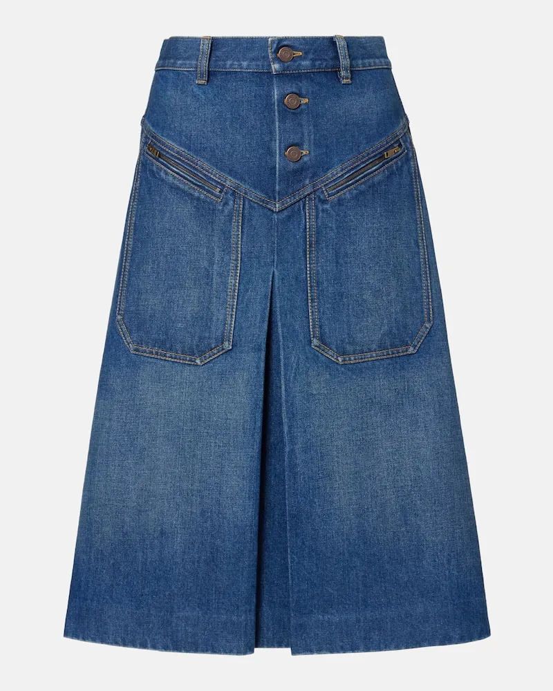 Chloé Chloé Midirock aus Denim Blau