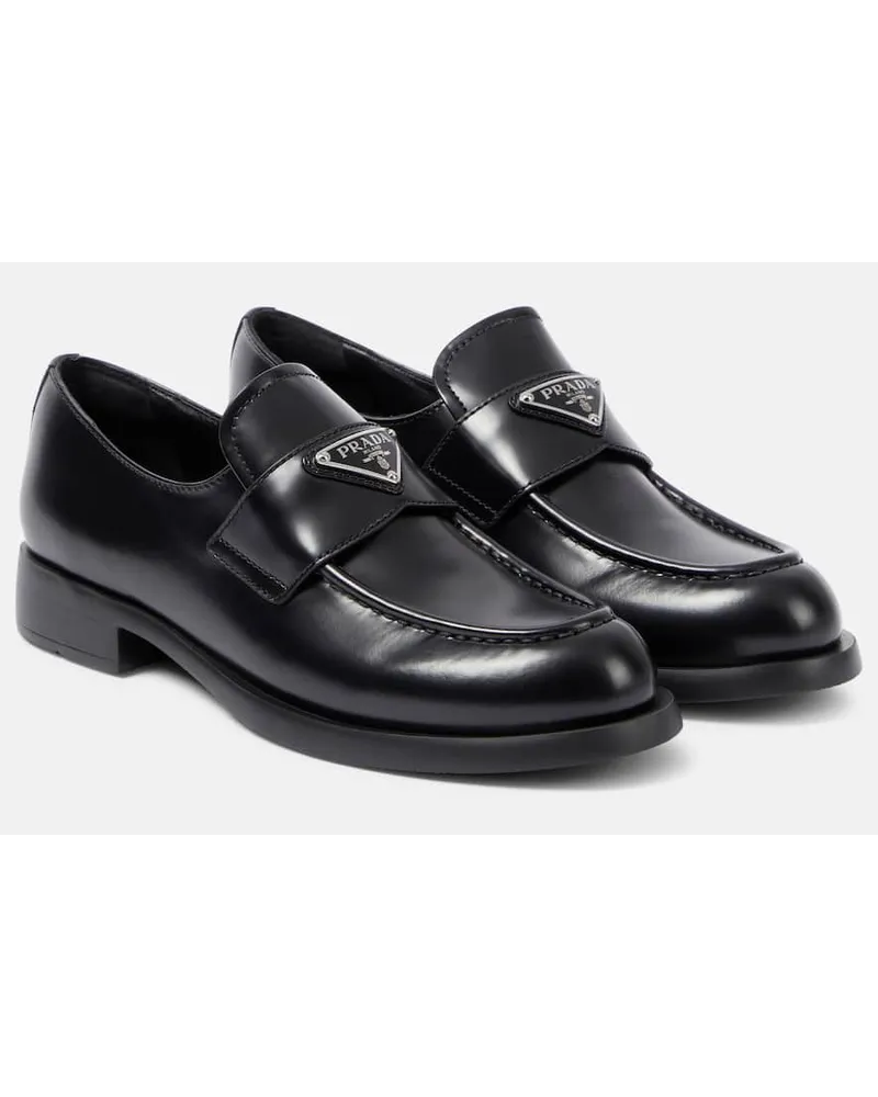 Prada Loafers aus Leder Schwarz