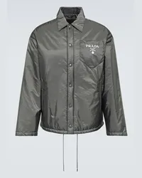 Prada Jacke aus Re-Nylon Grau