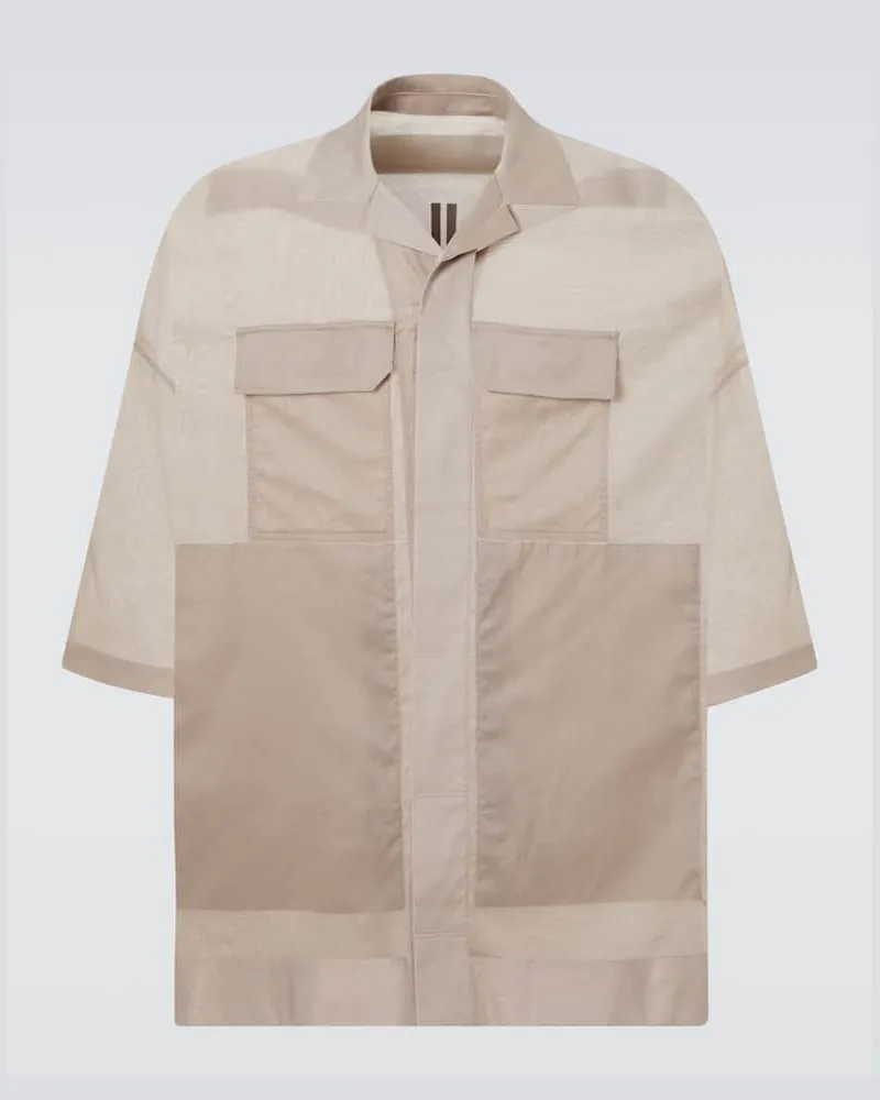 Rick Owens Hemd Magnum Tommy aus Baumwolle Grau