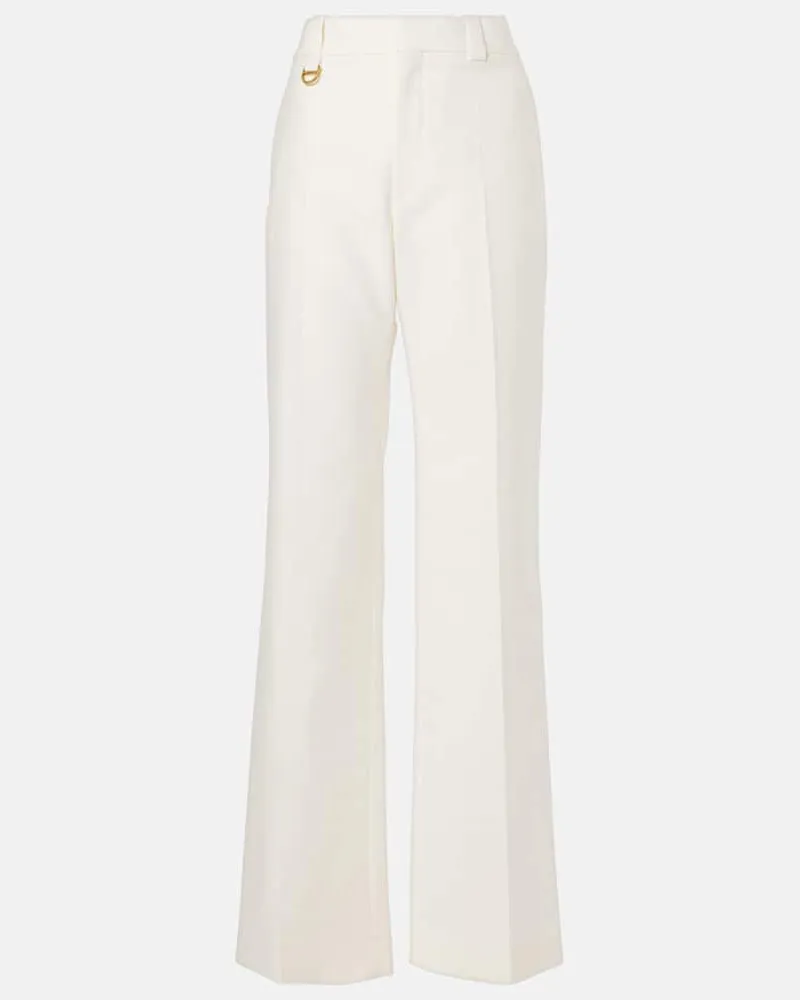Chloé Chloé Gerade High-Rise-Hose aus Baumwolle Weiß