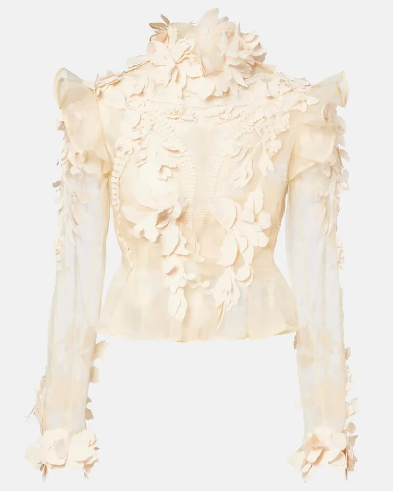 Zimmermann Bluse Hypnotic aus Seide Beige