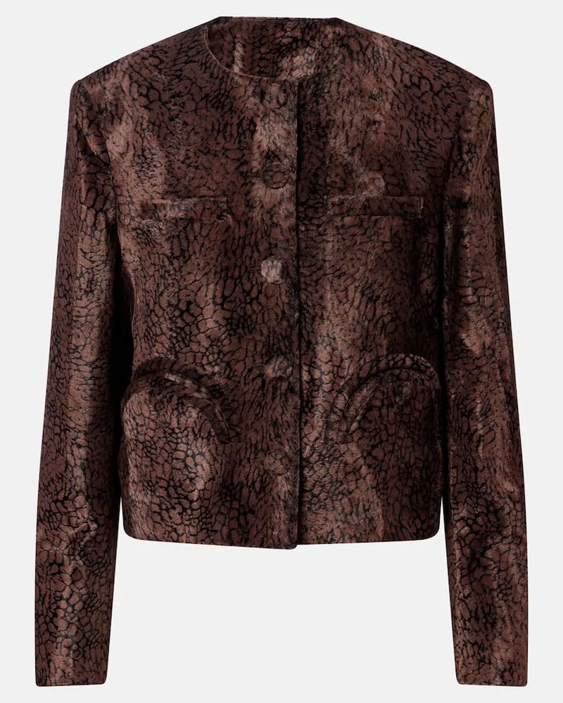 Blazé Milano Blazé Milano Jacke Tamarita Shamo Bolero aus Samt Braun